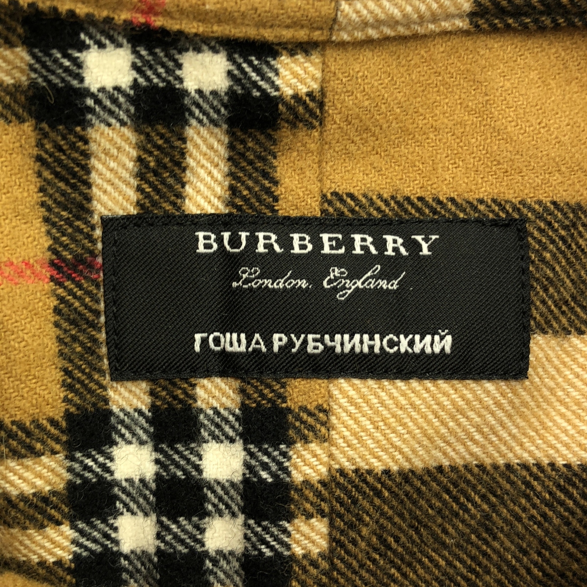Burberry / バーバリー × Gosha Rubchinskiy / ゴーシャ・ラブチンスキー ウール混 ノバチェック オーバーサイズ 切替 フランネルシャツ