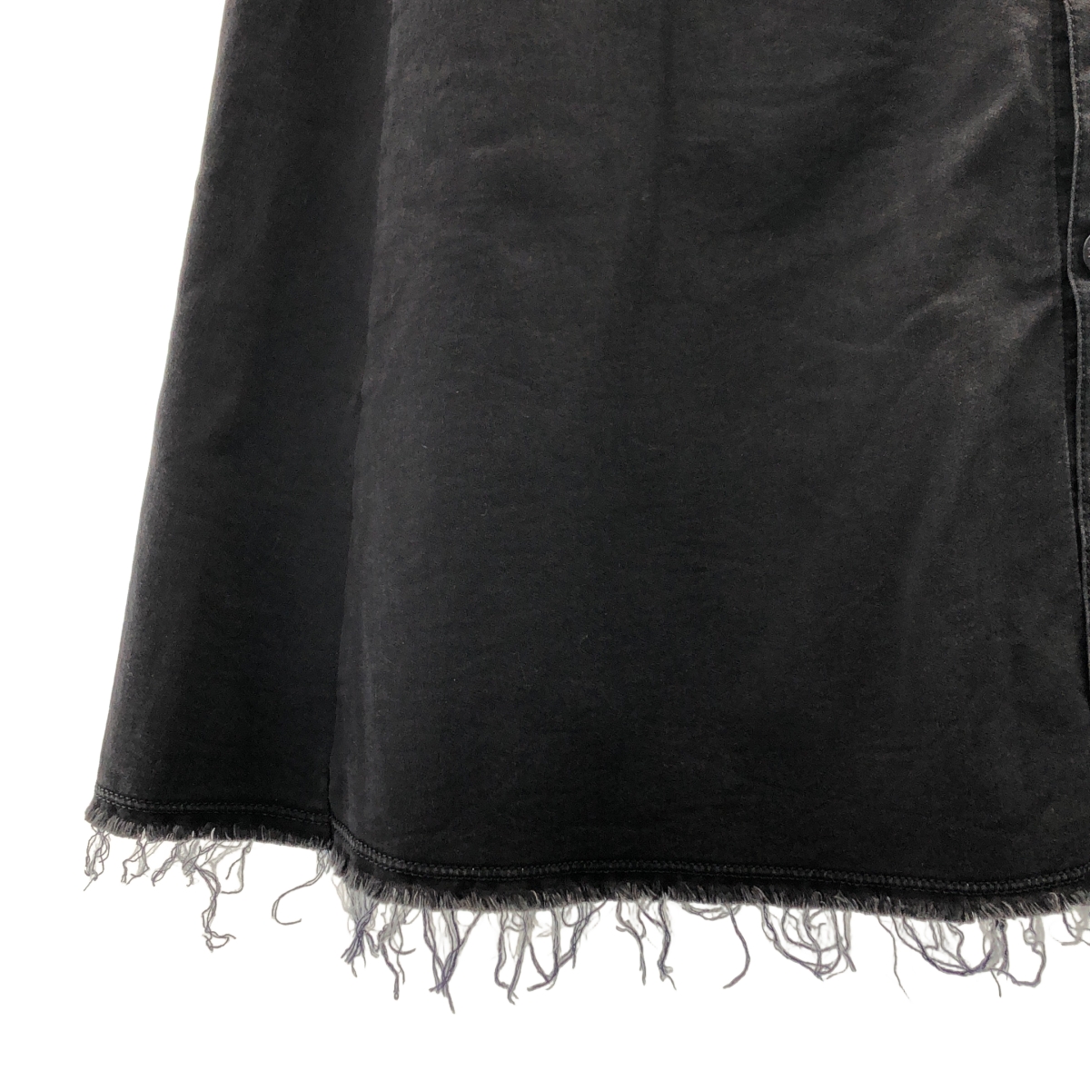 その他 レザーパッチ ロゴボタン カットオフ デニムスカート