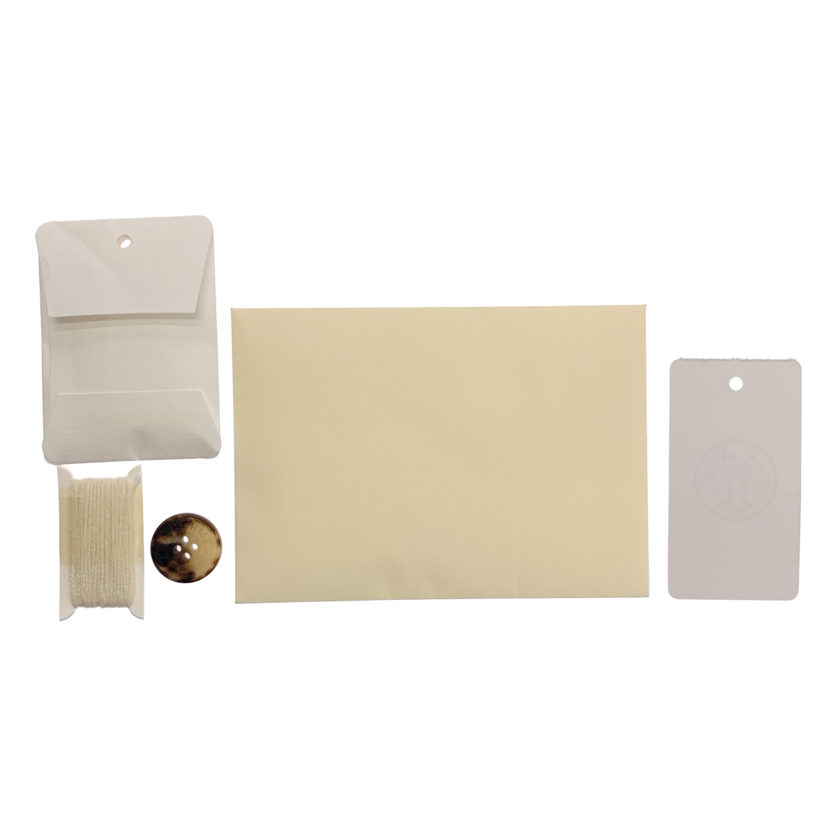 HERMES / エルメス ウール カシミヤ 肩ボタン シェーヌダンクル柄 ニット