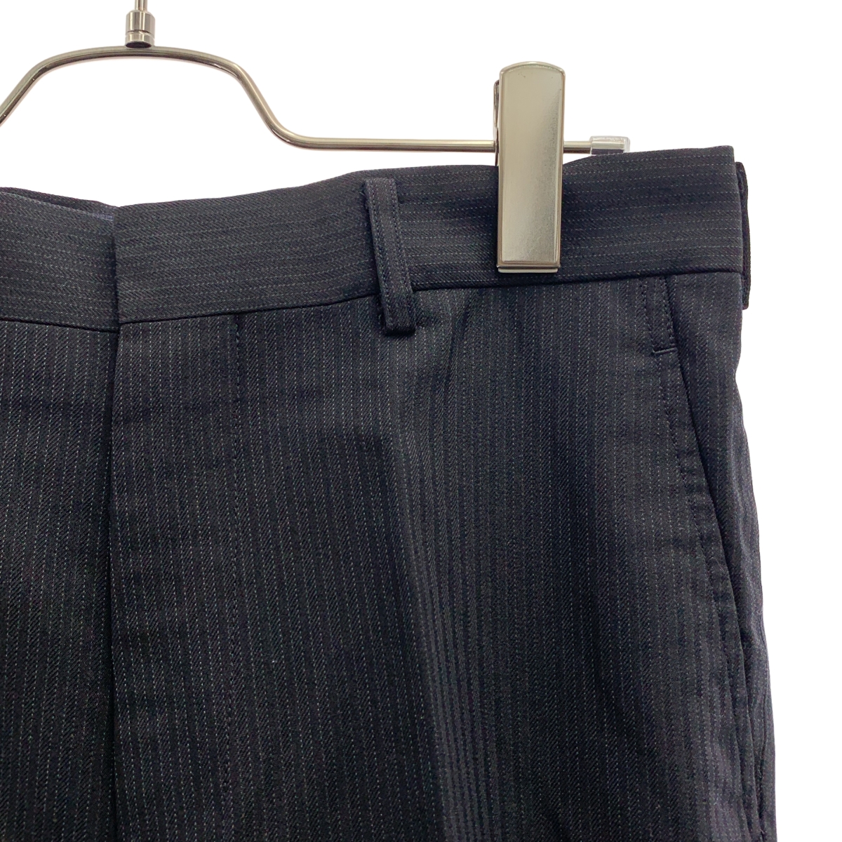 COMME des GARCONS HOMME DEUX / コムデギャルソンオムドゥ シルク ウール ストライプ ストレート スラックス パンツ