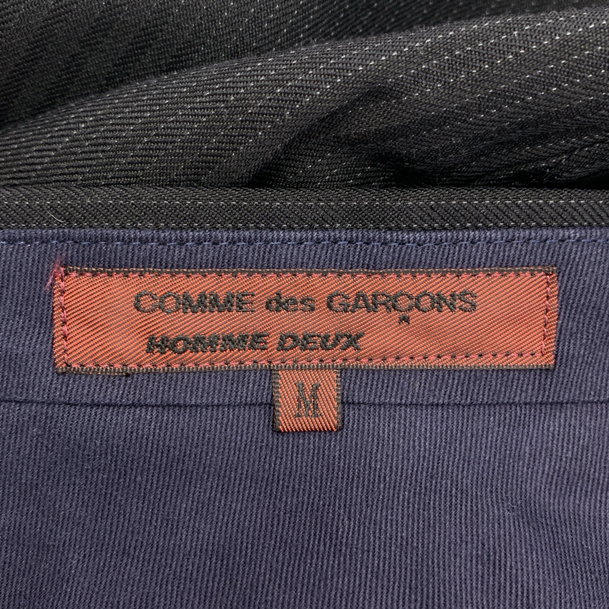 COMME des GARCONS HOMME DEUX / コムデギャルソンオムドゥ シルク ウール ストライプ ストレート スラックス パンツ