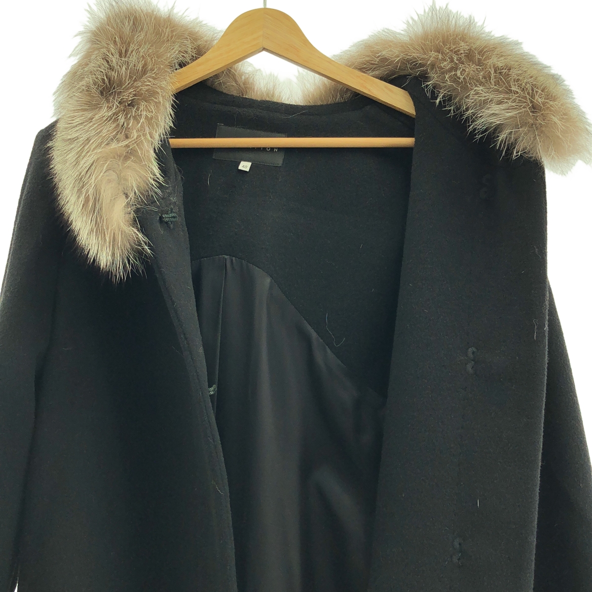 ESTNATION / エストネーション フォックスファー フーデッド ロングコート
