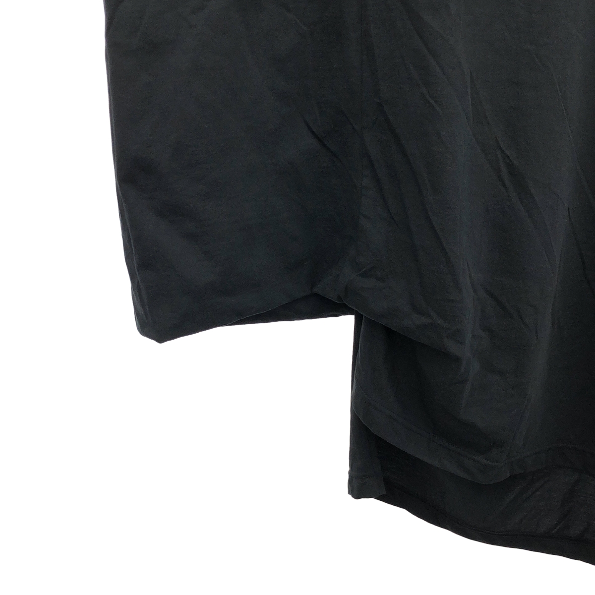 YOHJI YAMAMOTO POUR HOMME / ヨウジヤマモトプールオム コットン アシメ裾半袖 カットソー