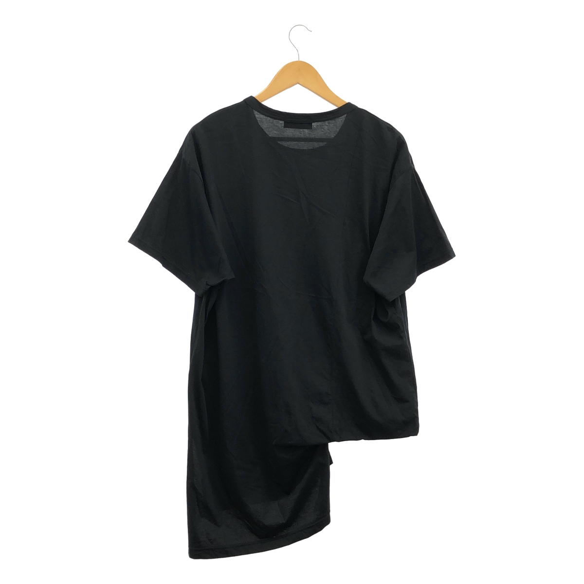 YOHJI YAMAMOTO POUR HOMME / ヨウジヤマモトプールオム コットン アシメ裾半袖 カットソー