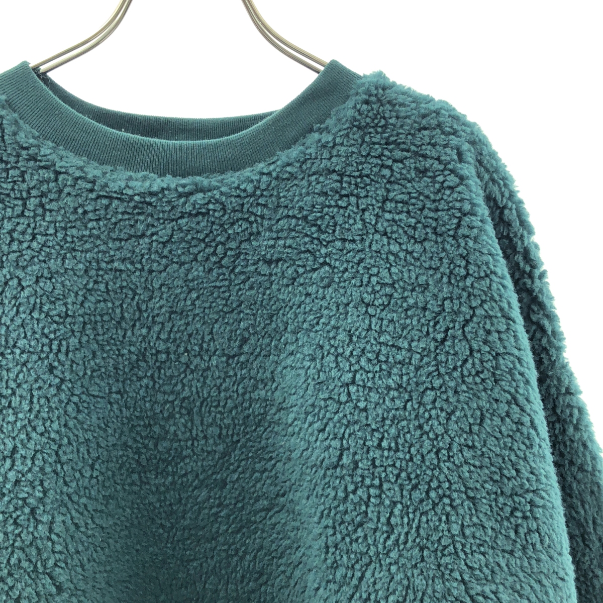 DESCENDANT / ディセンダント ボア オーバーシルエット ロゴ クルーネック スウェット