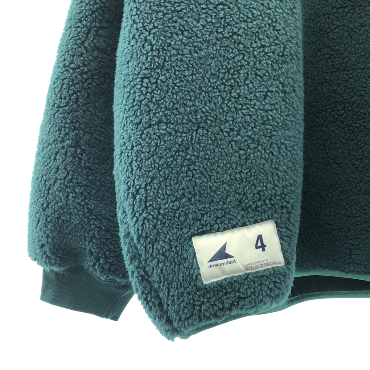 DESCENDANT / ディセンダント ボア オーバーシルエット ロゴ クルーネック スウェット