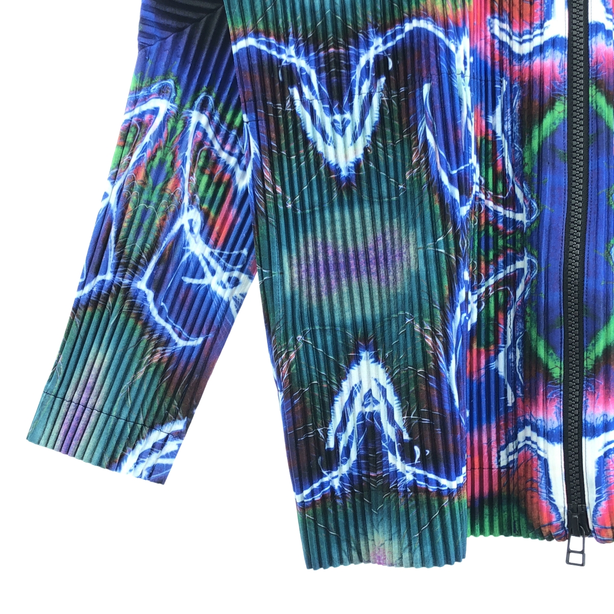 ISSEY MIYAKE MEN / イッセイミヤケメン 総柄 プリーツ ジップアップ ジャケット