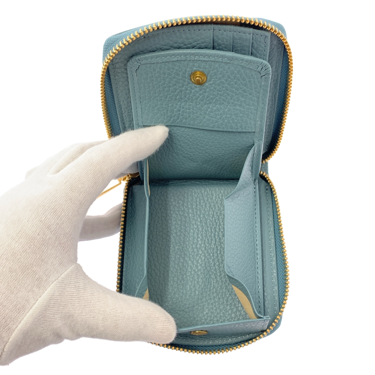 その他 ロゴ ラウンドジップ コンパクト ウォレット 財布