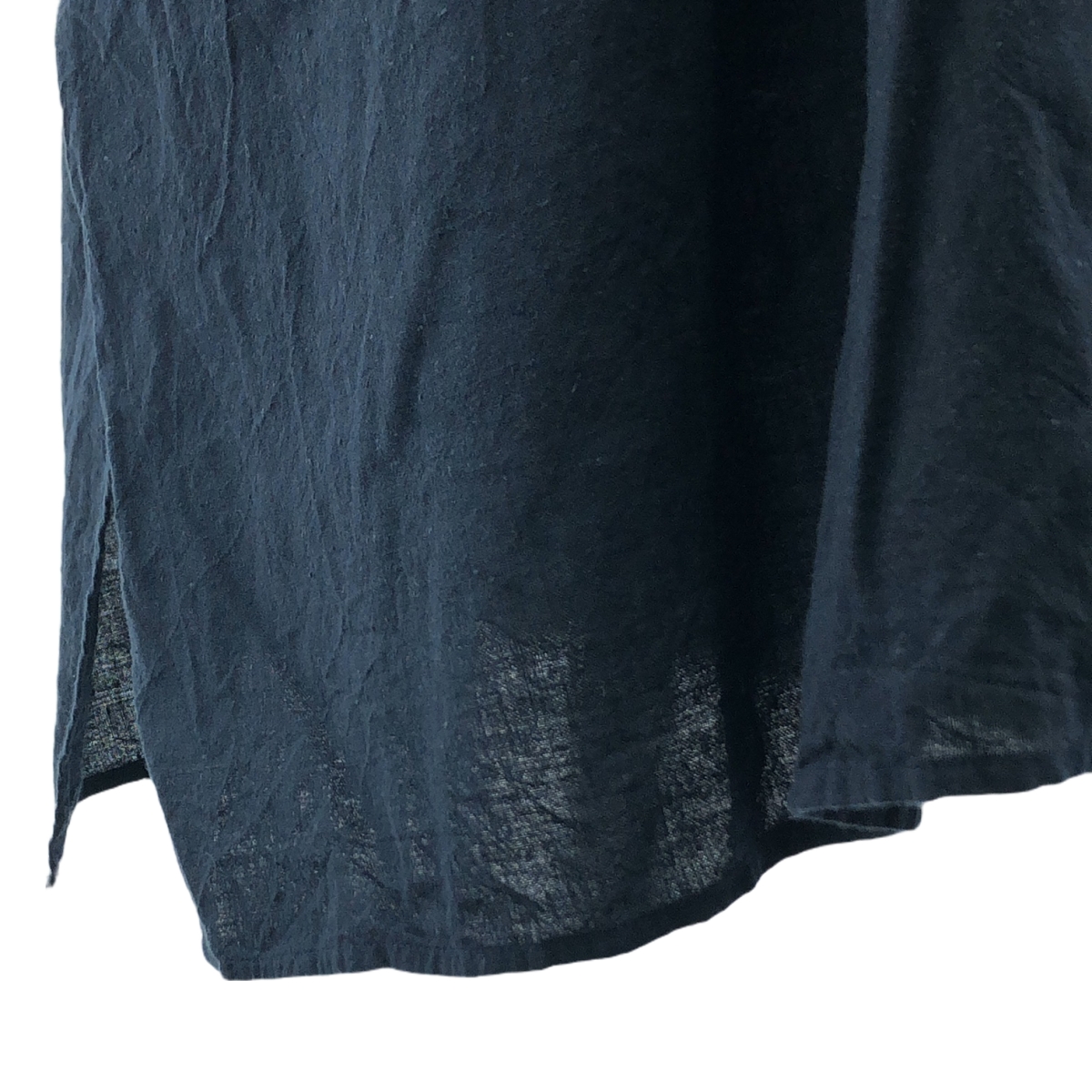 Babaghuri Jurgen Lehl / ババグーリヨーガンレール コットン ノーカラー エンブロイダリー ポケット付き ロングコート