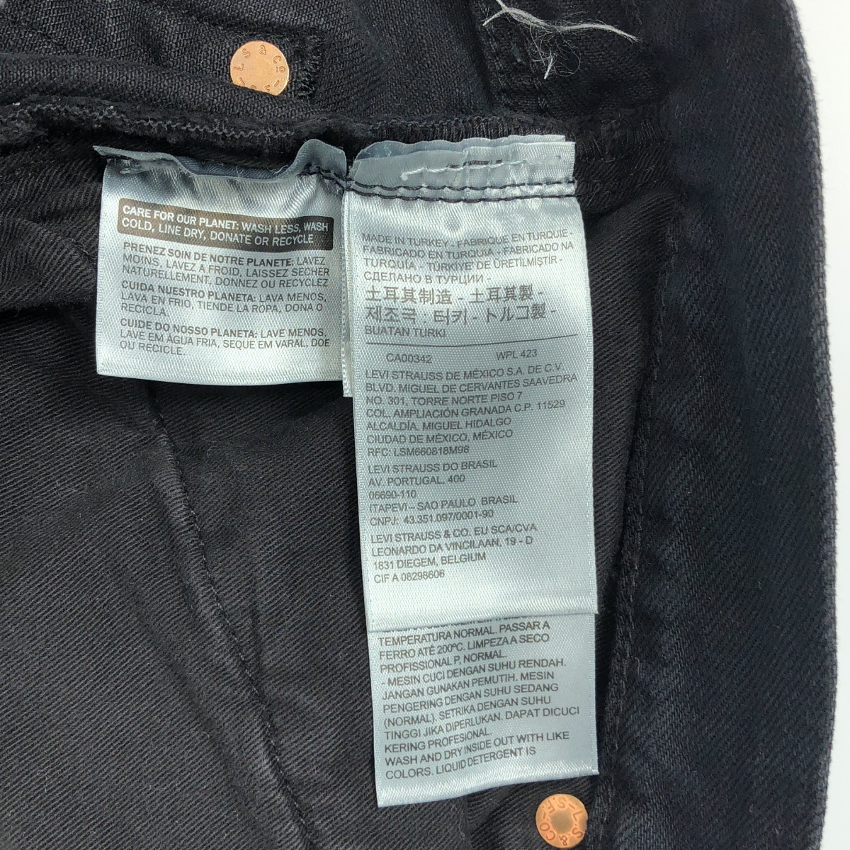 LEVI'S VINTAGE CLOTHING LVC / リーバイスヴィンテージクロージング 1950s 701 JEANS セルビッジ ブラック モンロー デニムパンツ