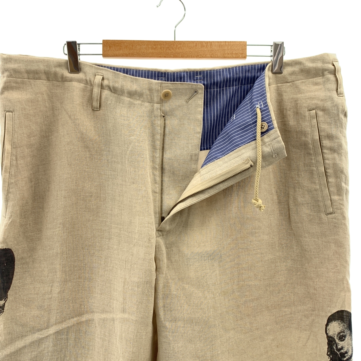 YOHJI YAMAMOTO POUR HOMME / ヨウジヤマモトプールオム Look7 U-LADY PRINT PANTS / ドローストリング ワイド パンツ