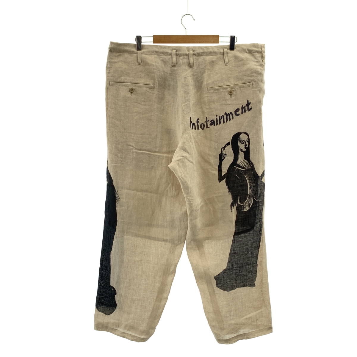 YOHJI YAMAMOTO POUR HOMME / ヨウジヤマモトプールオム Look7 U-LADY PRINT PANTS / ドローストリング ワイド パンツ