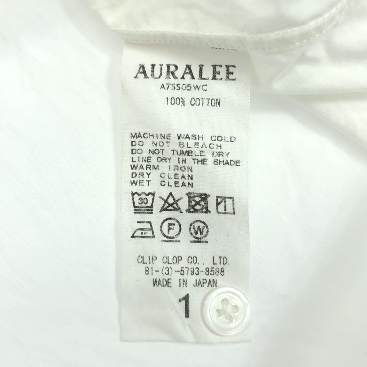 AURALEE / オーラリー SELVEDGE WEATHER CLOTH HALF SLEEVED SHIRTS シャツ