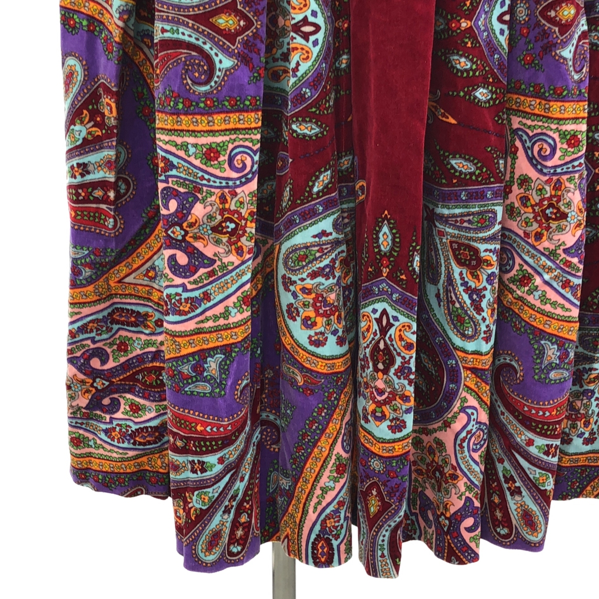 COMME des GARCONS / コムデギャルソン コットン 総柄 ウエストゴム ロングスカート