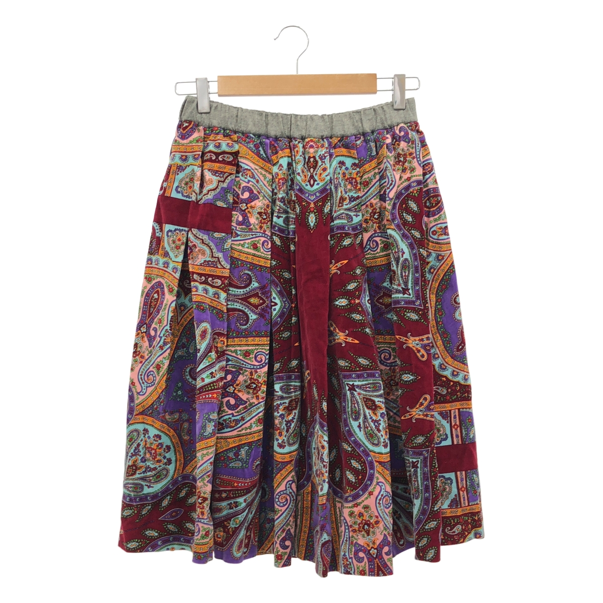 COMME des GARCONS / コムデギャルソン コットン 総柄 ウエストゴム ロングスカート