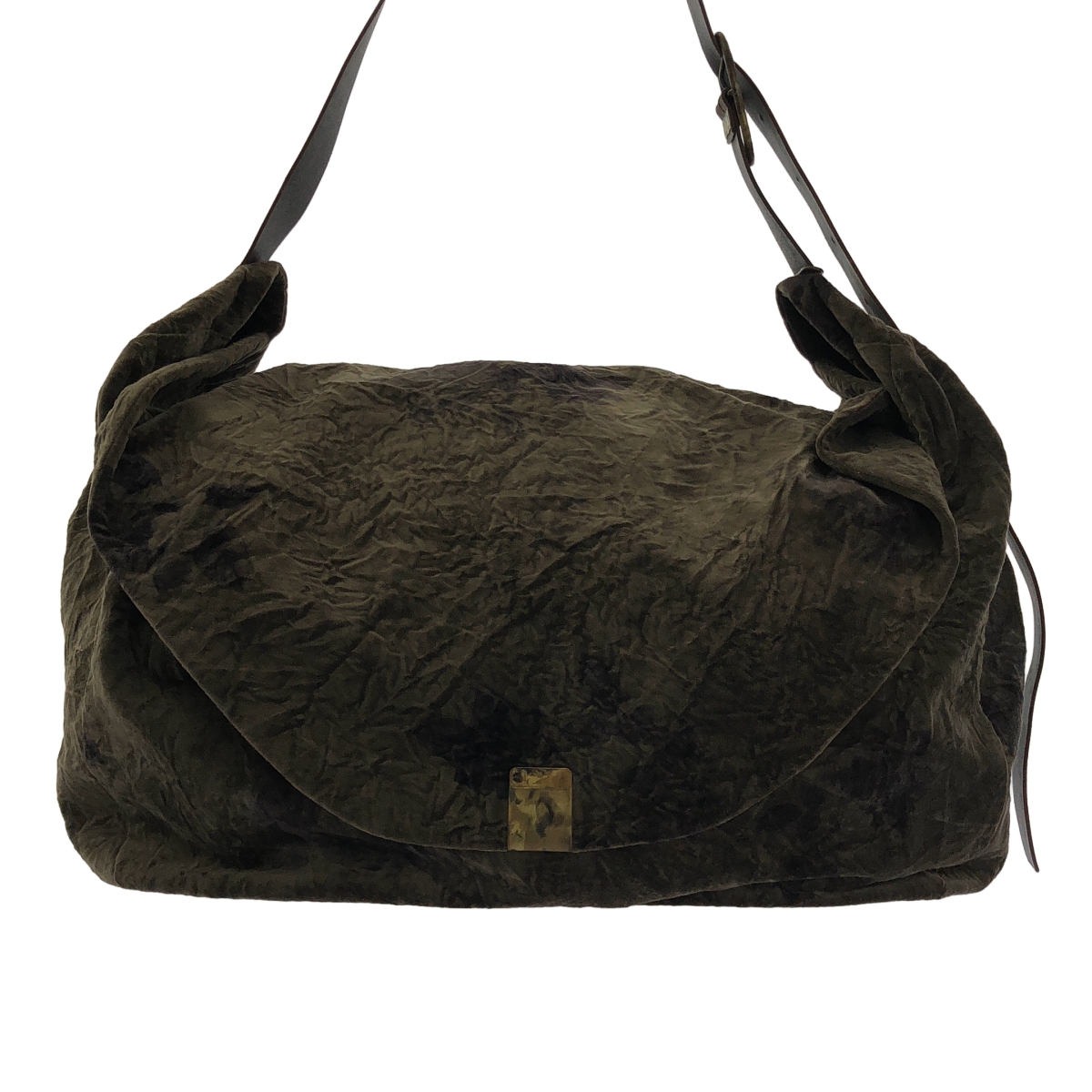 ziggy chen / ジギーチェン メッセンジャー フラップ レザー ショルダーバッグ