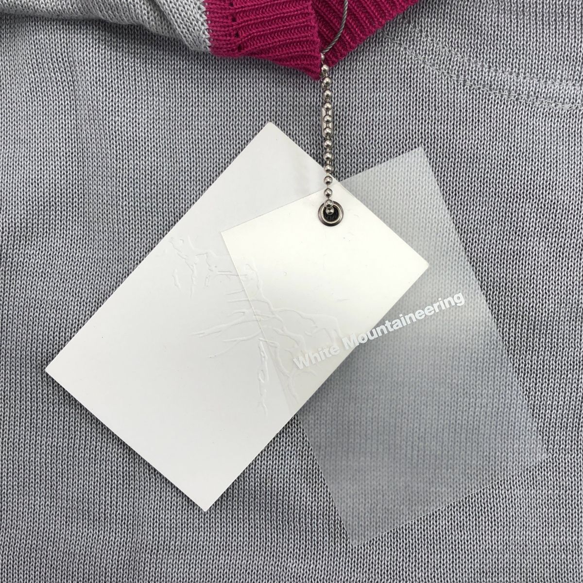 White Mountaineering / ホワイトマウンテニアリング シルク混 ボーダー Vネックニット