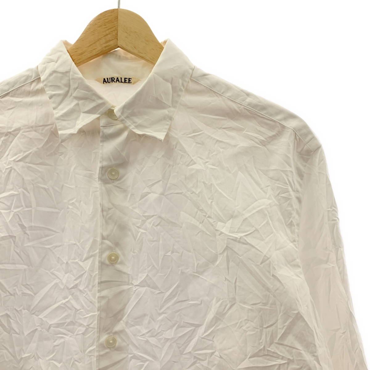 AURALEE / オーラリー WRINKLED WASHED FINX TWILL SHIRT コットン シワ加工 シャツ