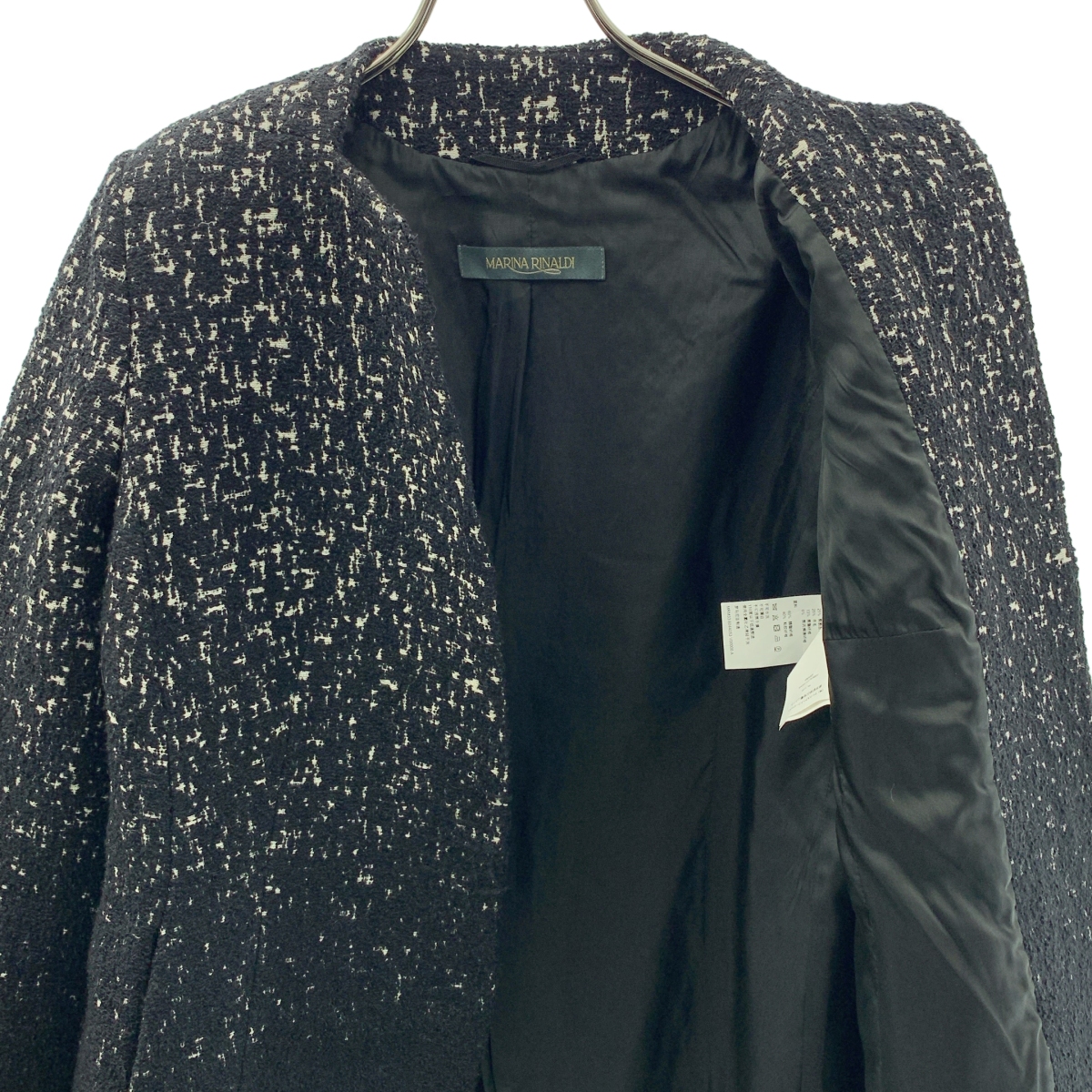 その他 ウール ツイード ノーカラー シングル ジャケット / 総裏地