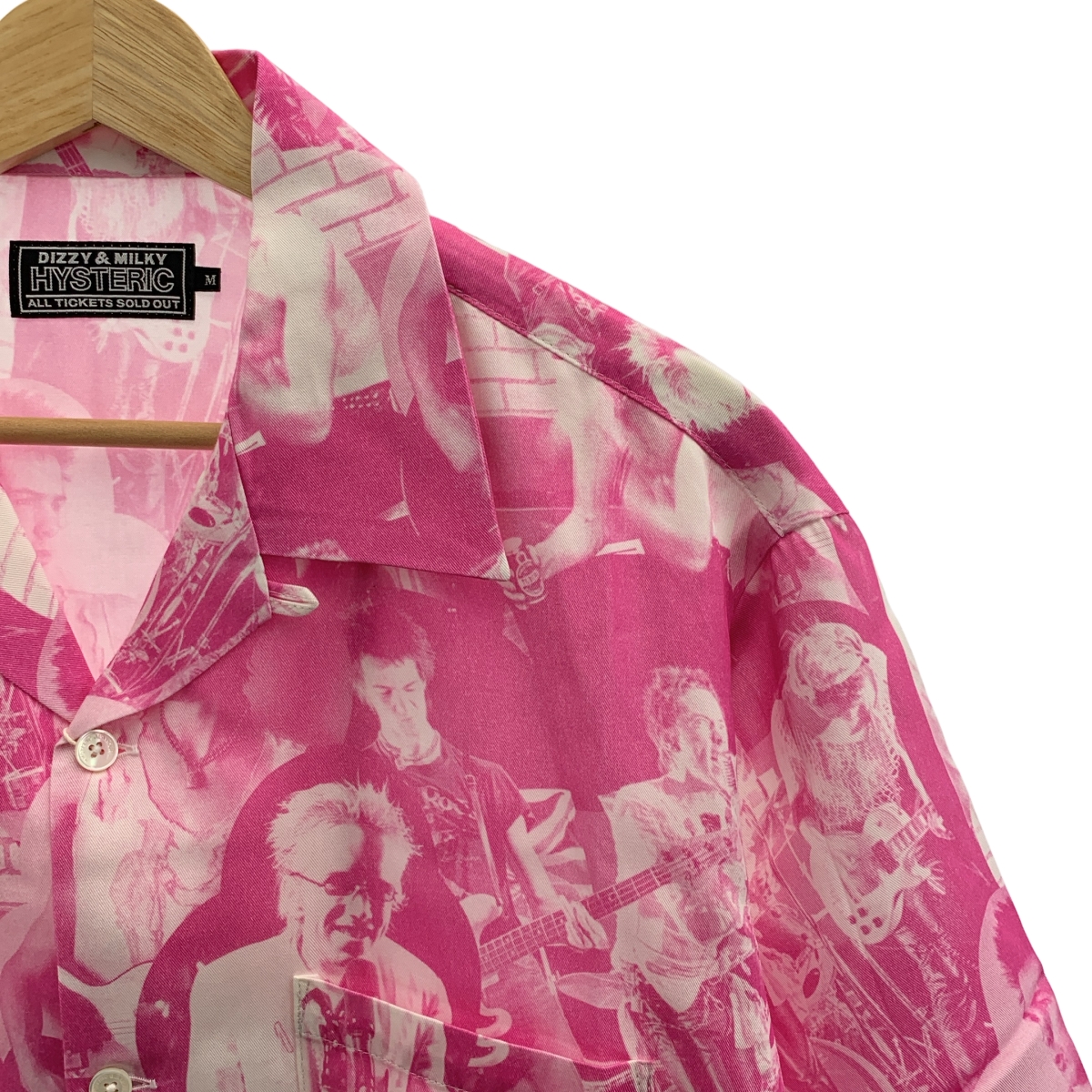 HYSTERIC GLAMOUR / ヒステリックグラマー DENNIS MORRIS / BOLLOKS ANARCHY / デニスモリス レーヨン 総柄 オープンカラーシャツ