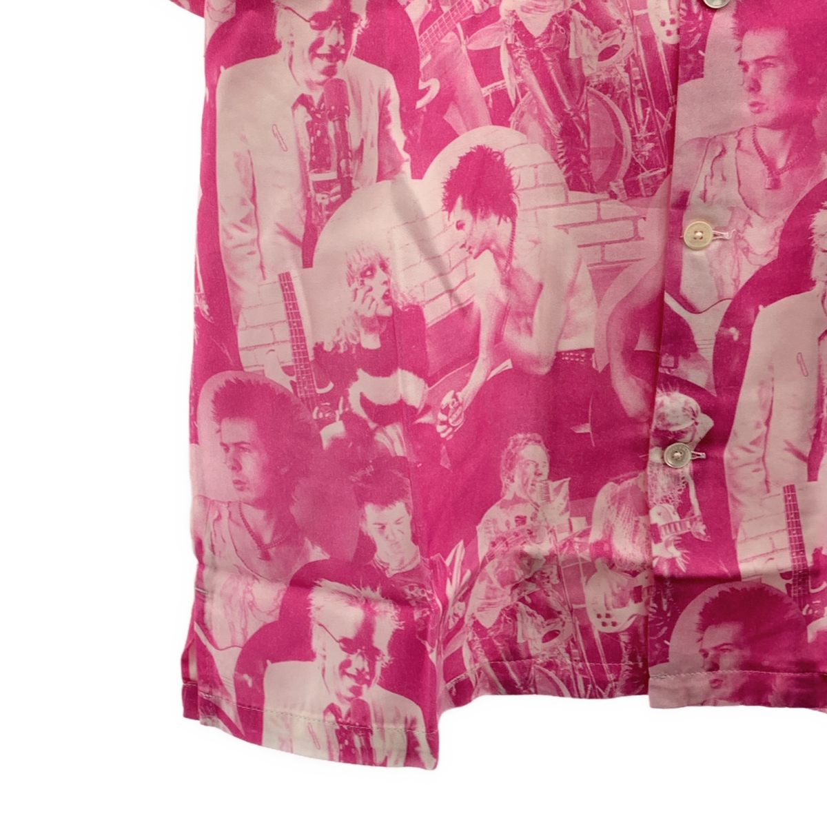 HYSTERIC GLAMOUR / ヒステリックグラマー DENNIS MORRIS / BOLLOKS ANARCHY / デニスモリス レーヨン 総柄 オープンカラーシャツ