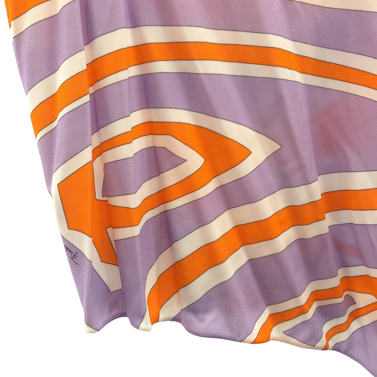 EMILIO PUCCI / エミリオプッチ レーヨン 総柄 アシンメトリー フリル装飾 ブラウス トップス