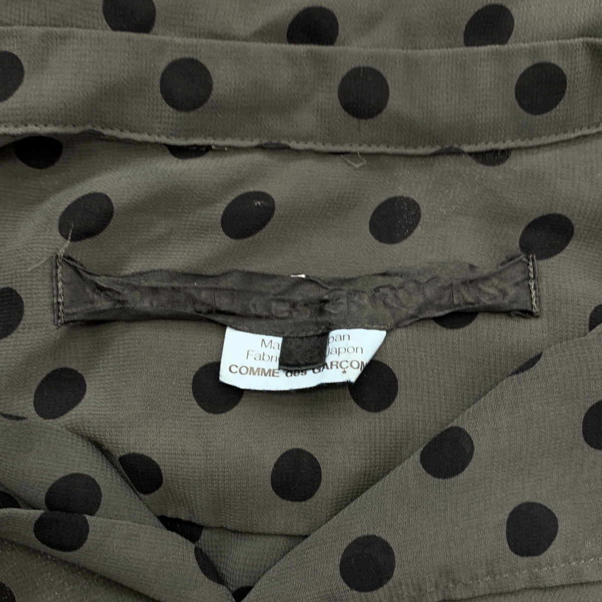 COMME des GARCONS / コムデギャルソン シアー ドット ドッキング ラウンドカラー シャツ