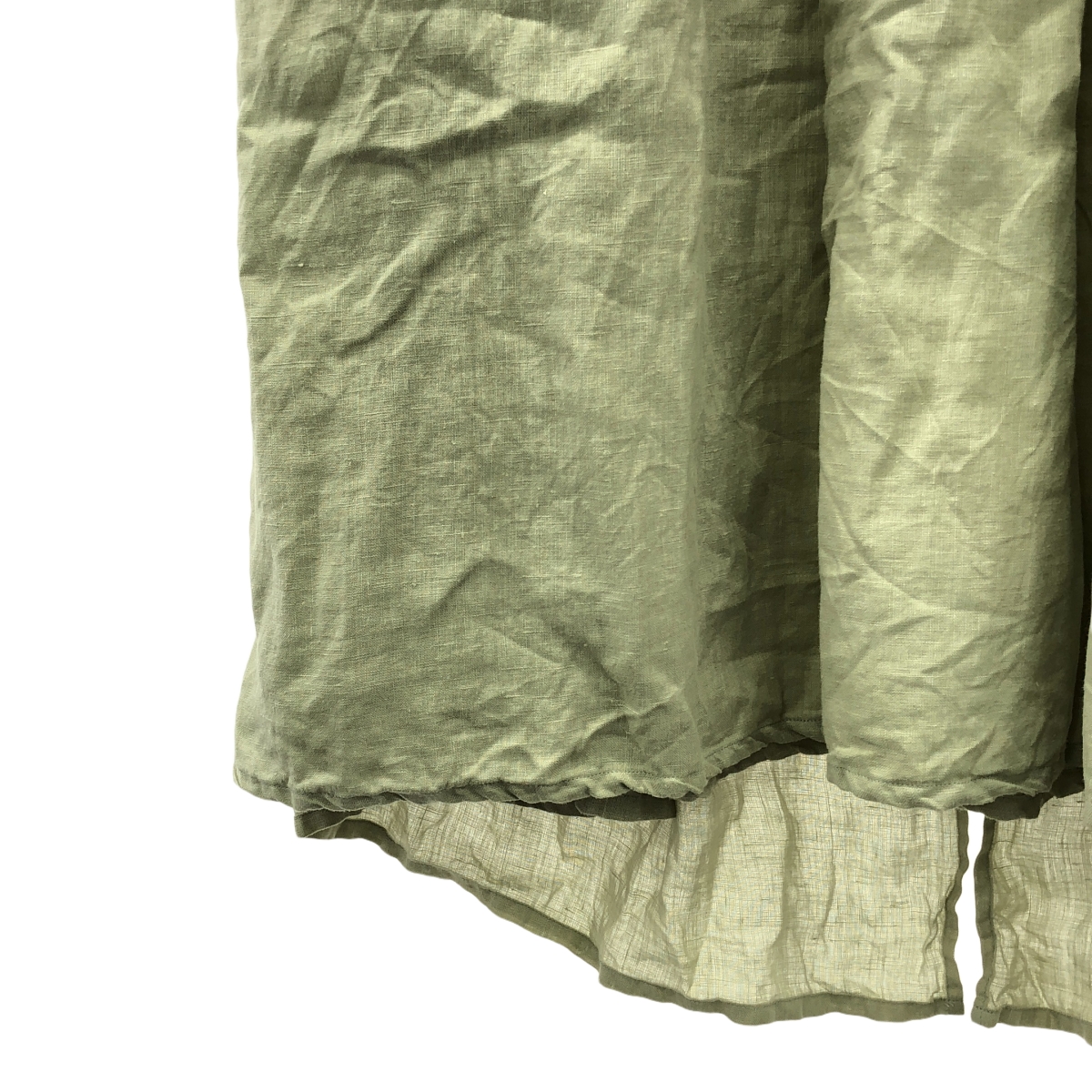 nest robe / ネストローブ リネン 重ね ギャザー ワンピース