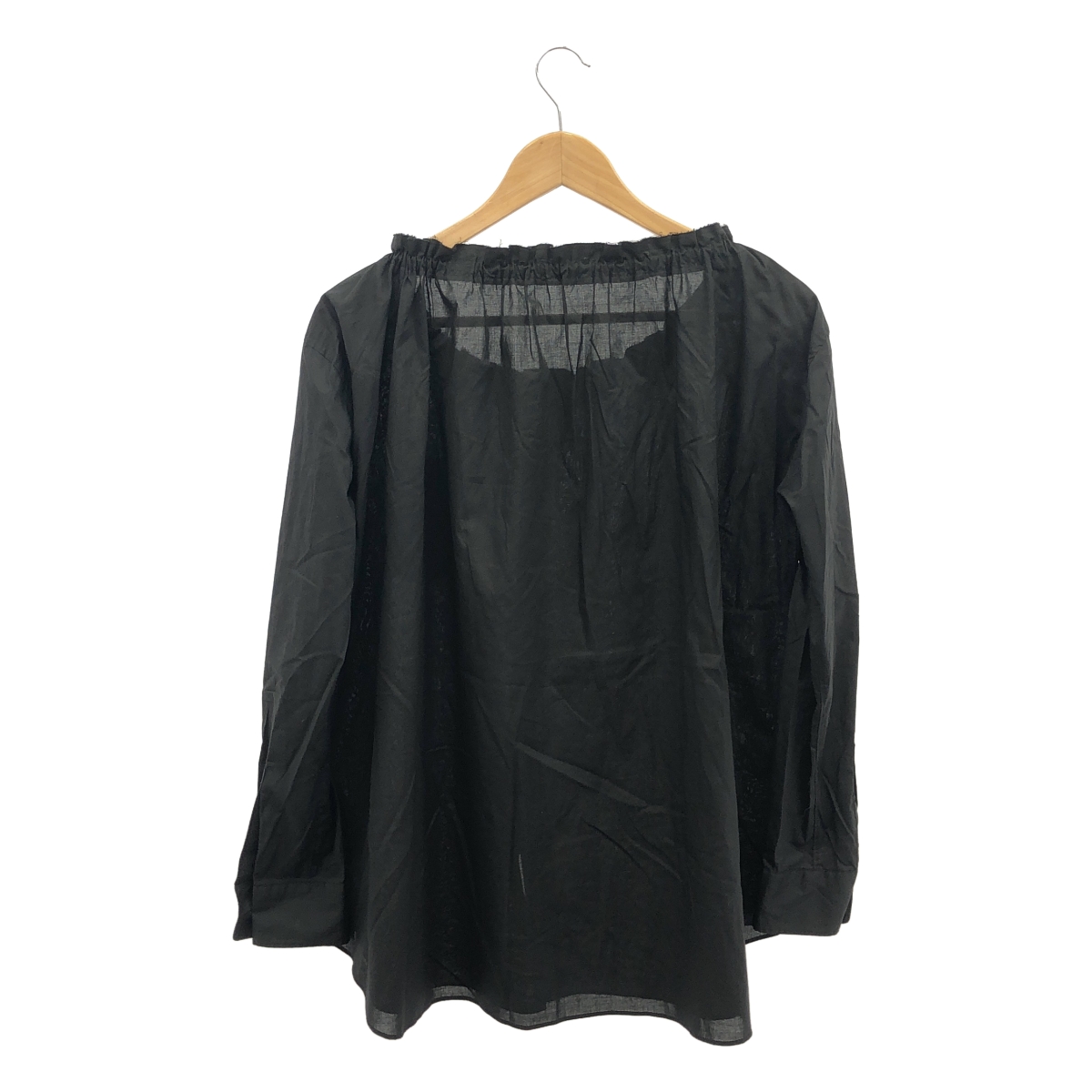 COMME des GARCONS / コムデギャルソン ギャザーネック コットン フレア ブラウス