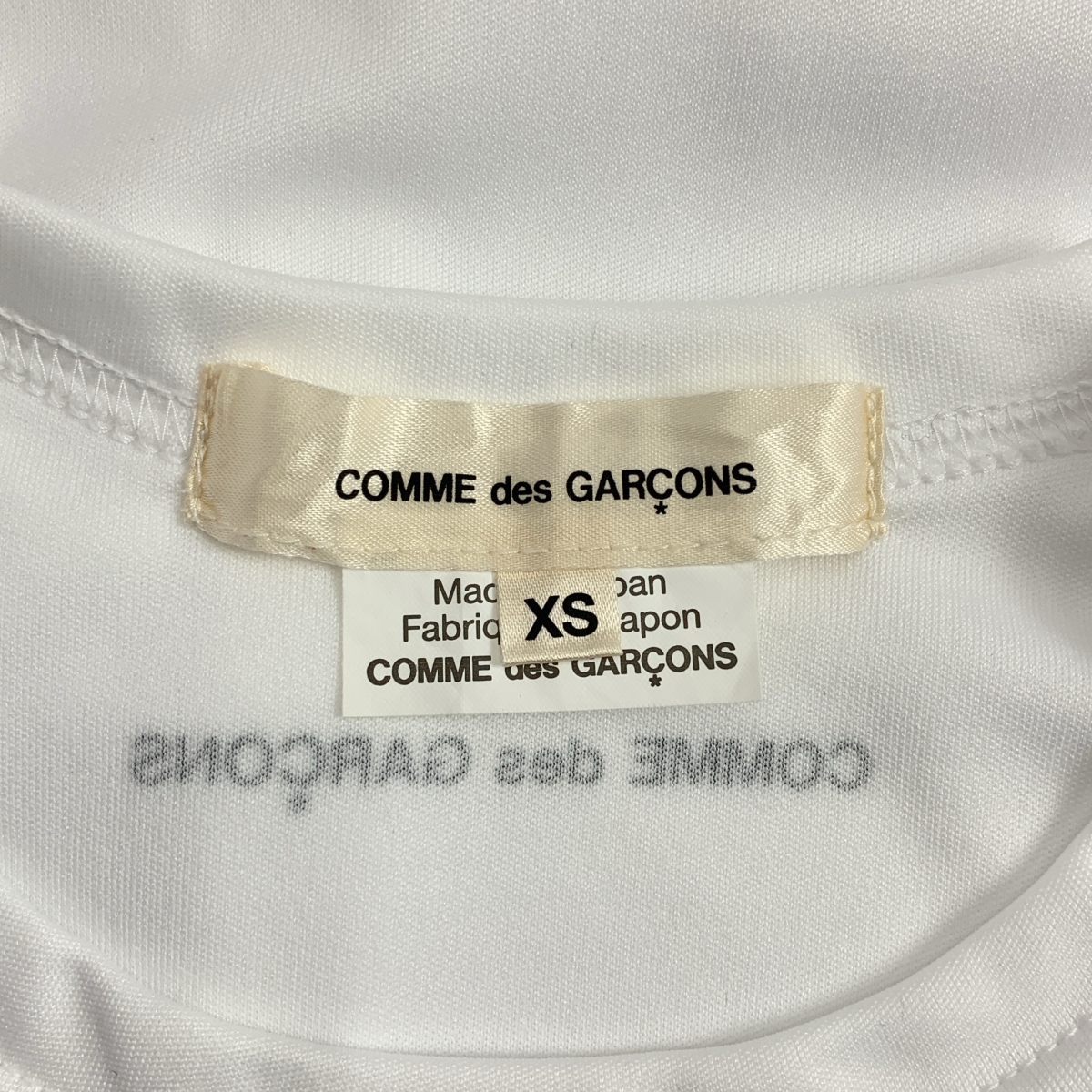 COMME des GARCONS / コムデギャルソン ポリエステル バックロゴプリント クルーネックTシャツ