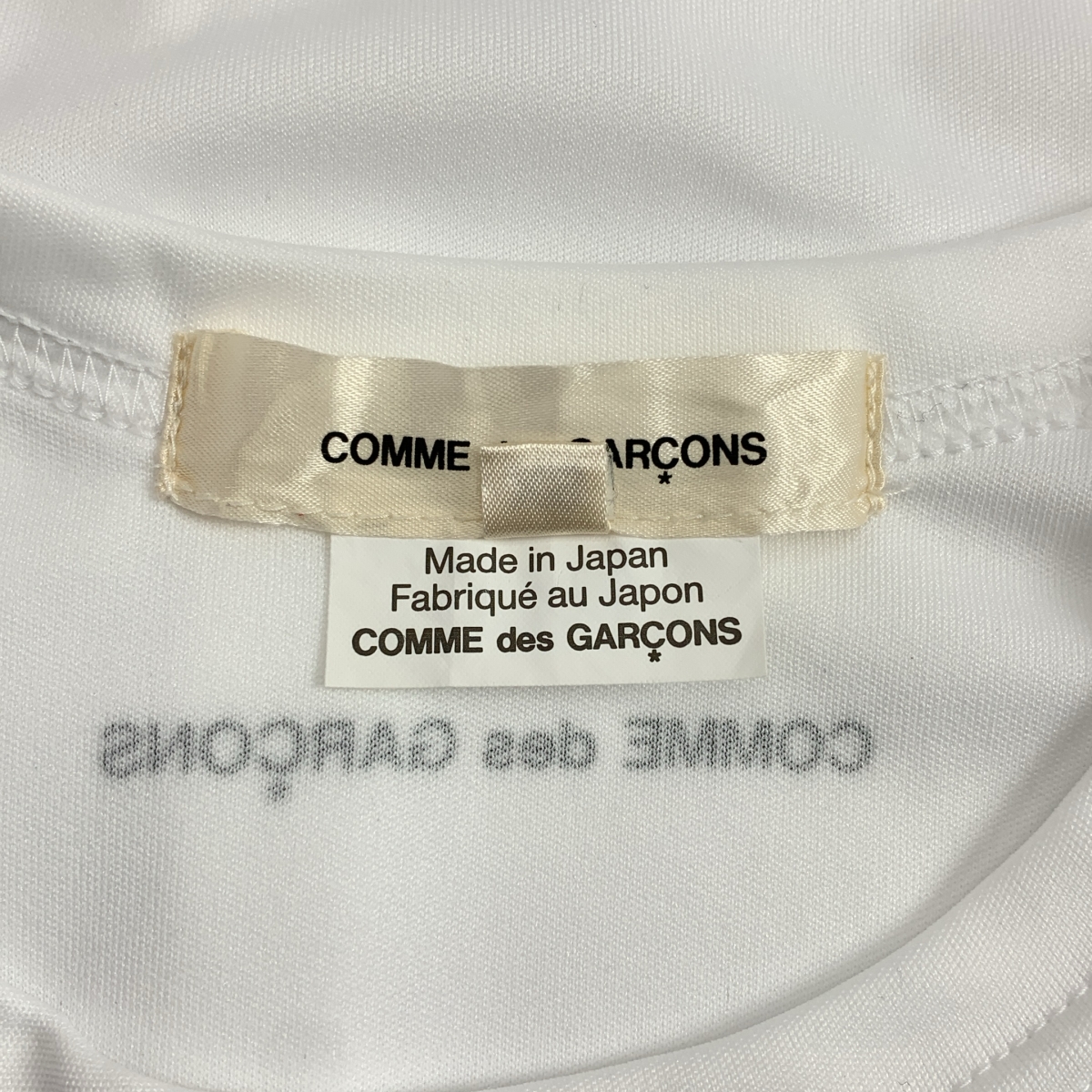 COMME des GARCONS / コムデギャルソン ポリエステル バックロゴプリント クルーネックTシャツ