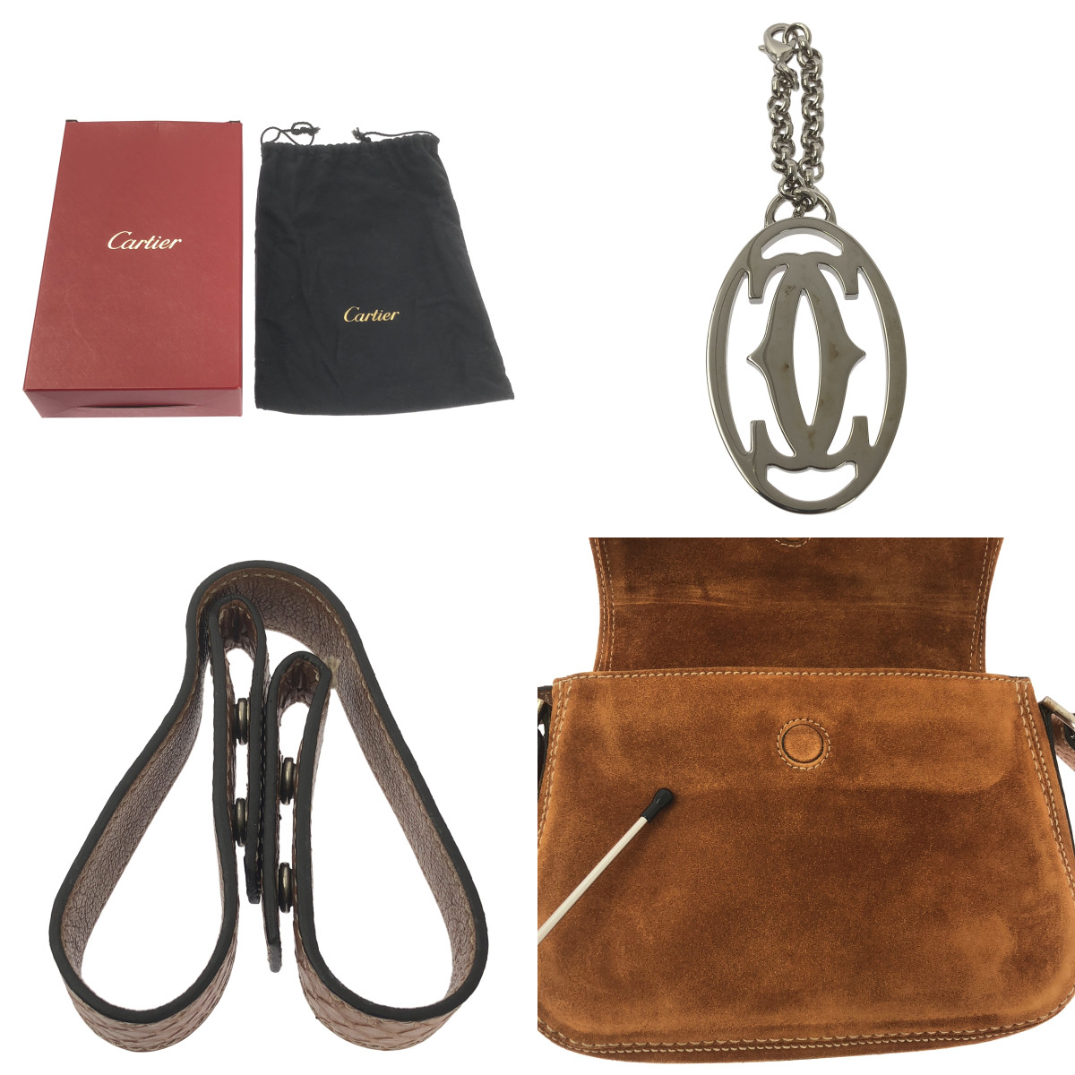 Cartier / カルティエ スエード マルチェロ ドゥ カルティエ サドルバッグ