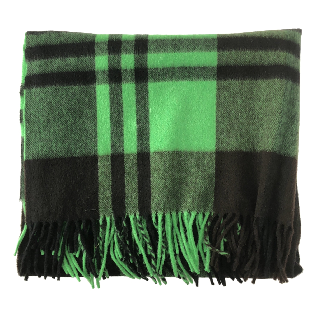 JOSHUA ELLIS / ジョシュアエリス カシミヤ チェック フリンジ マフラー