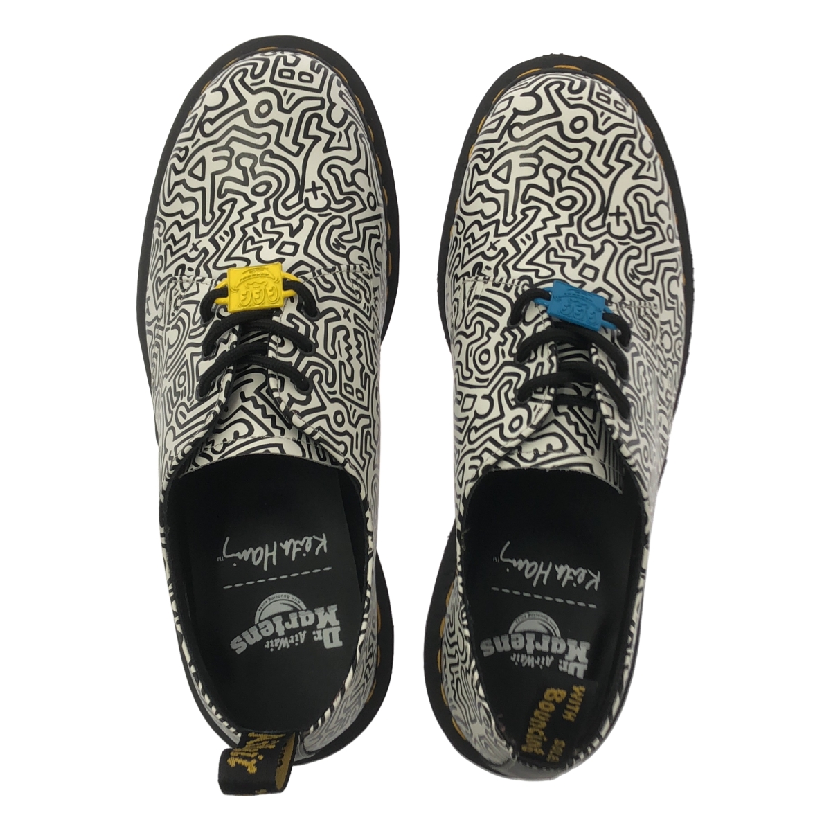 Dr.Martens / ドクターマーチン × KEITH HARING / キース・ヘリング 1461 KH FIG / 総柄 レザー シューズ