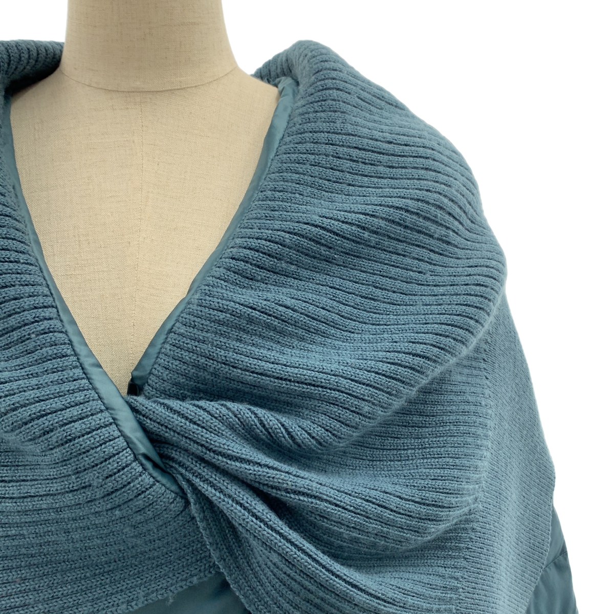 ISSEY MIYAKE / イッセイミヤケ リブニット切替 ダウン ジャケット