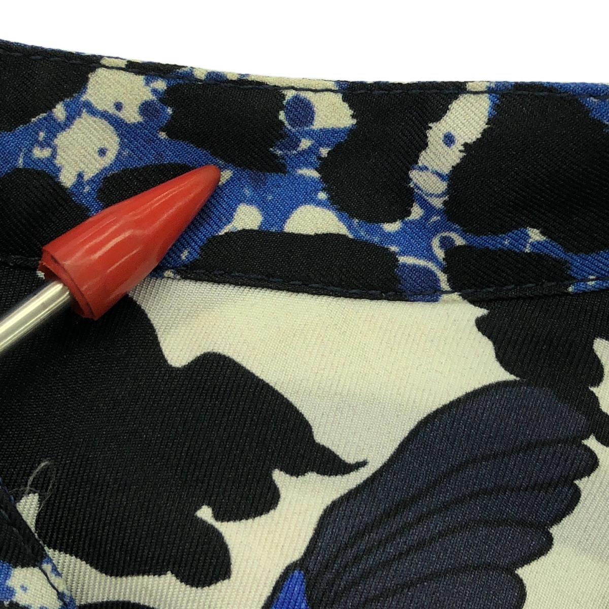 BANANATIME / バナナタイム silk 100% / シルク 総柄 バンドカラー ドレス ワンピース