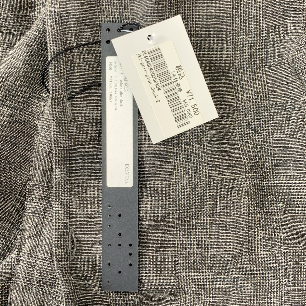 DEVOA / デヴォア リネン グレンチェック シャツ