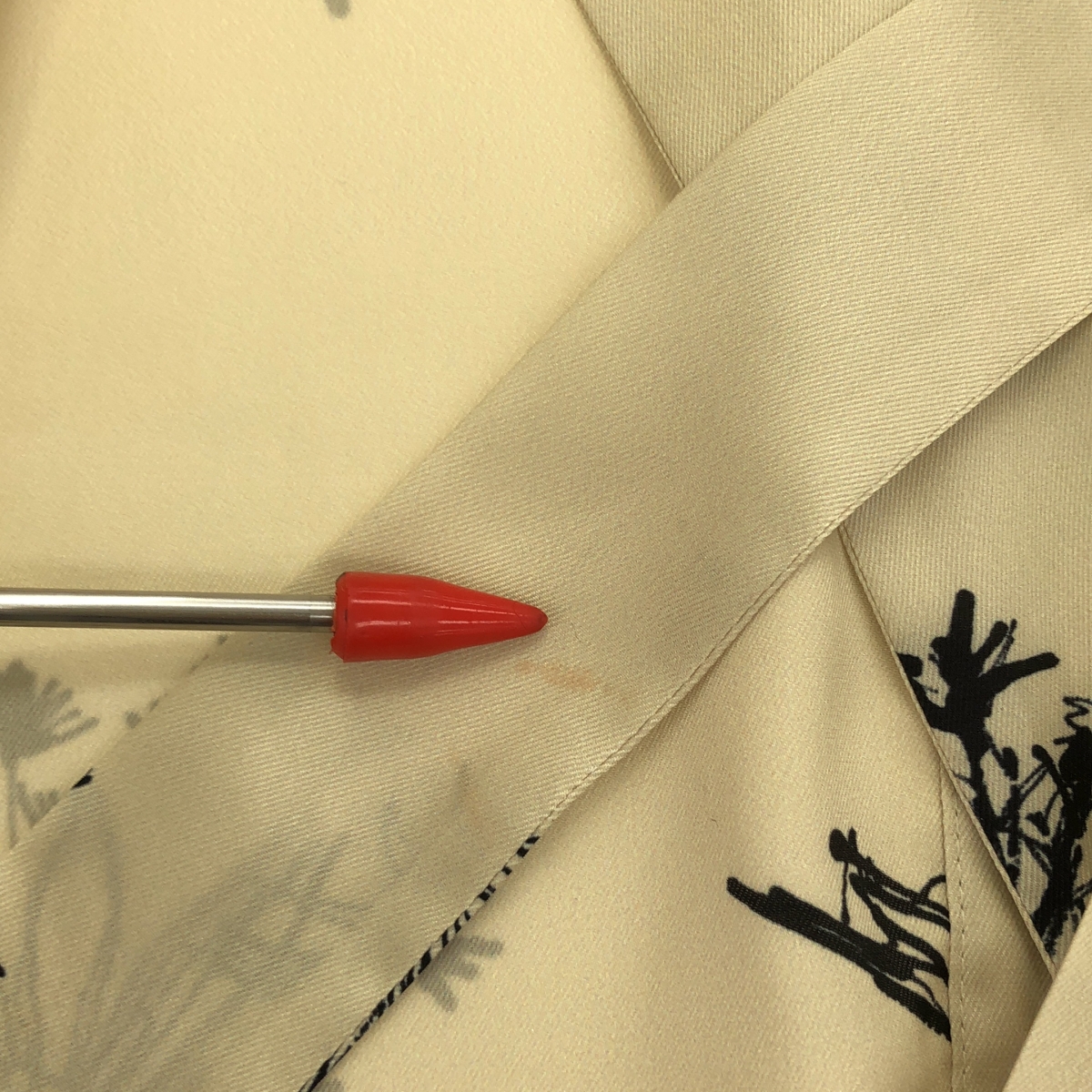 その他 フラワープリント ボウタイ ブラウス