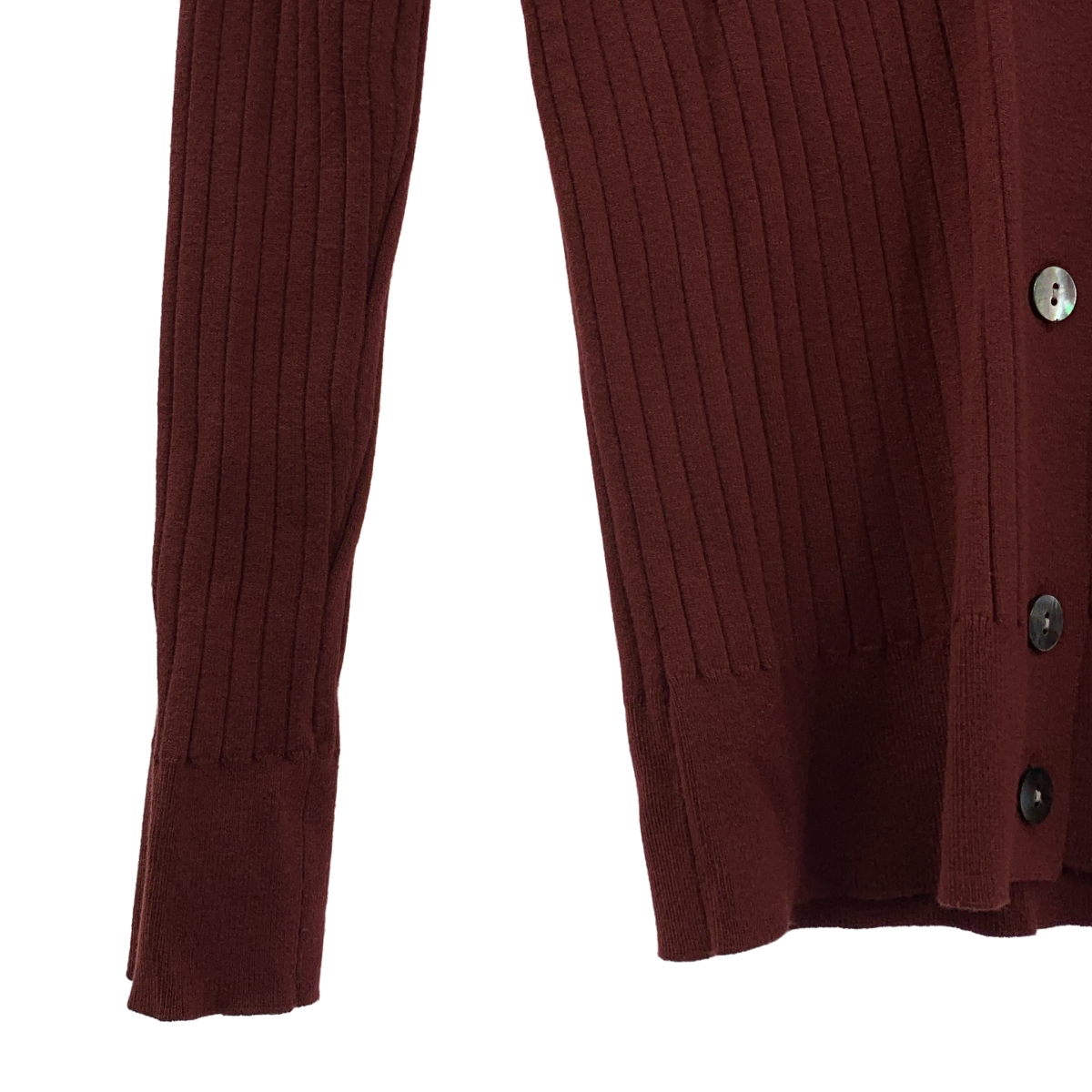 その他 ワイドリブ Vネック ニットカーディガン