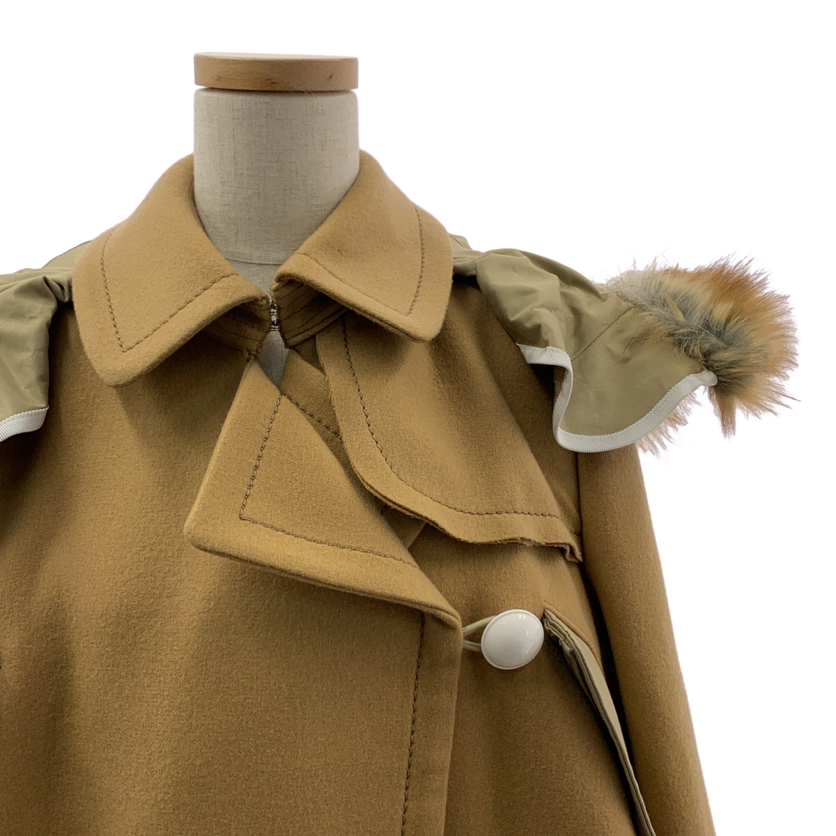 sacai / サカイ カットアウト ギャザー ロングコート