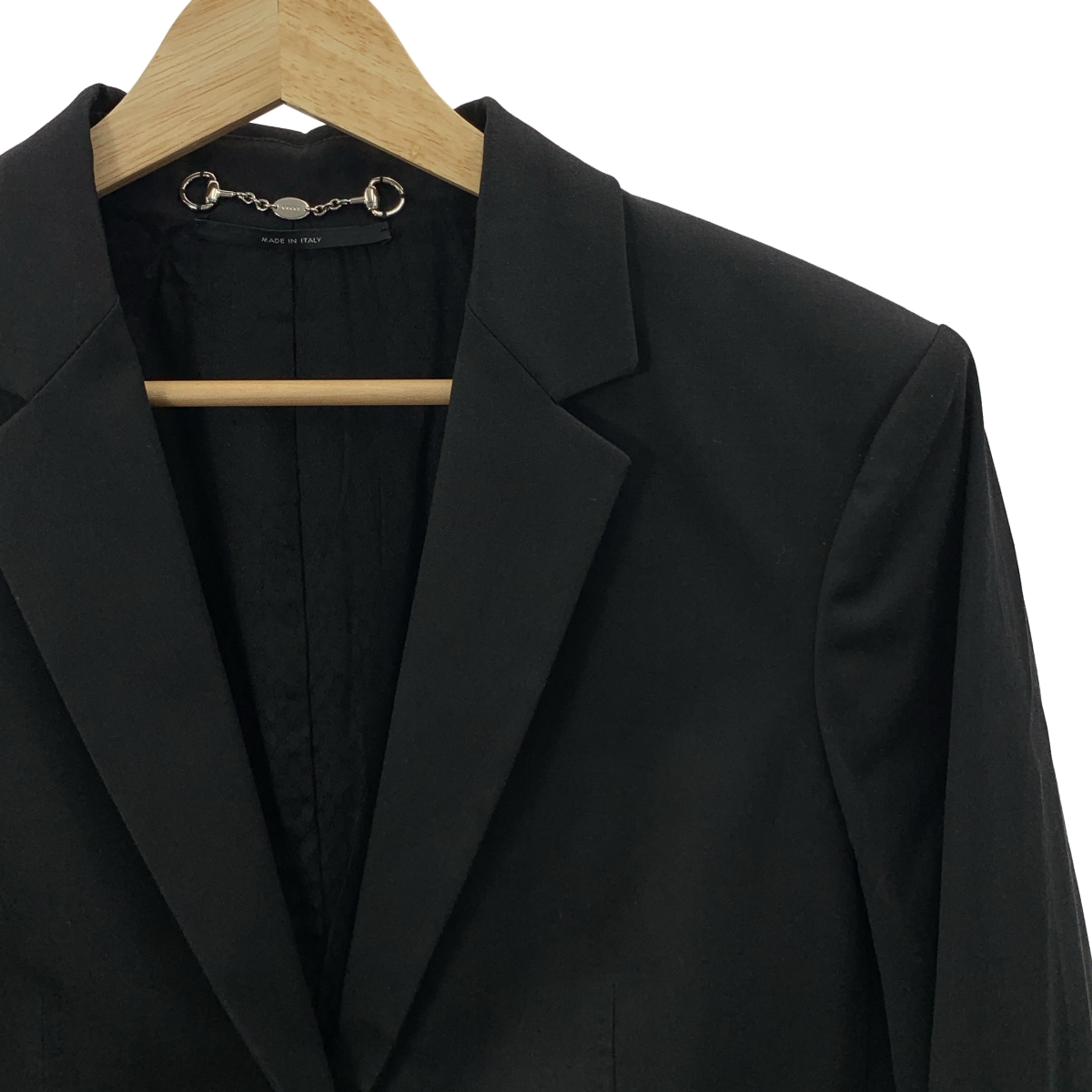 GUCCI / グッチ セットアップ / バンブーロゴボタン 1B テーラードジャケット GGロゴ総裏地 / ロゴジップ スリット スカート