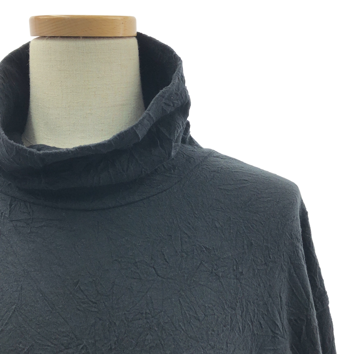 Ground Y / グラウンドワイ Button opened dig / ワッシャー ハイネック スリット ロングプルオーバー