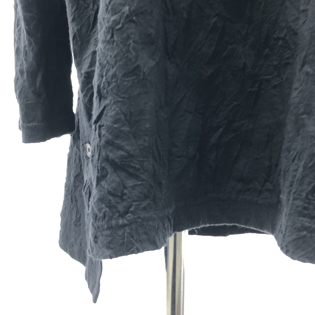 Ground Y / グラウンドワイ Button opened dig / ワッシャー ハイネック スリット ロングプルオーバー