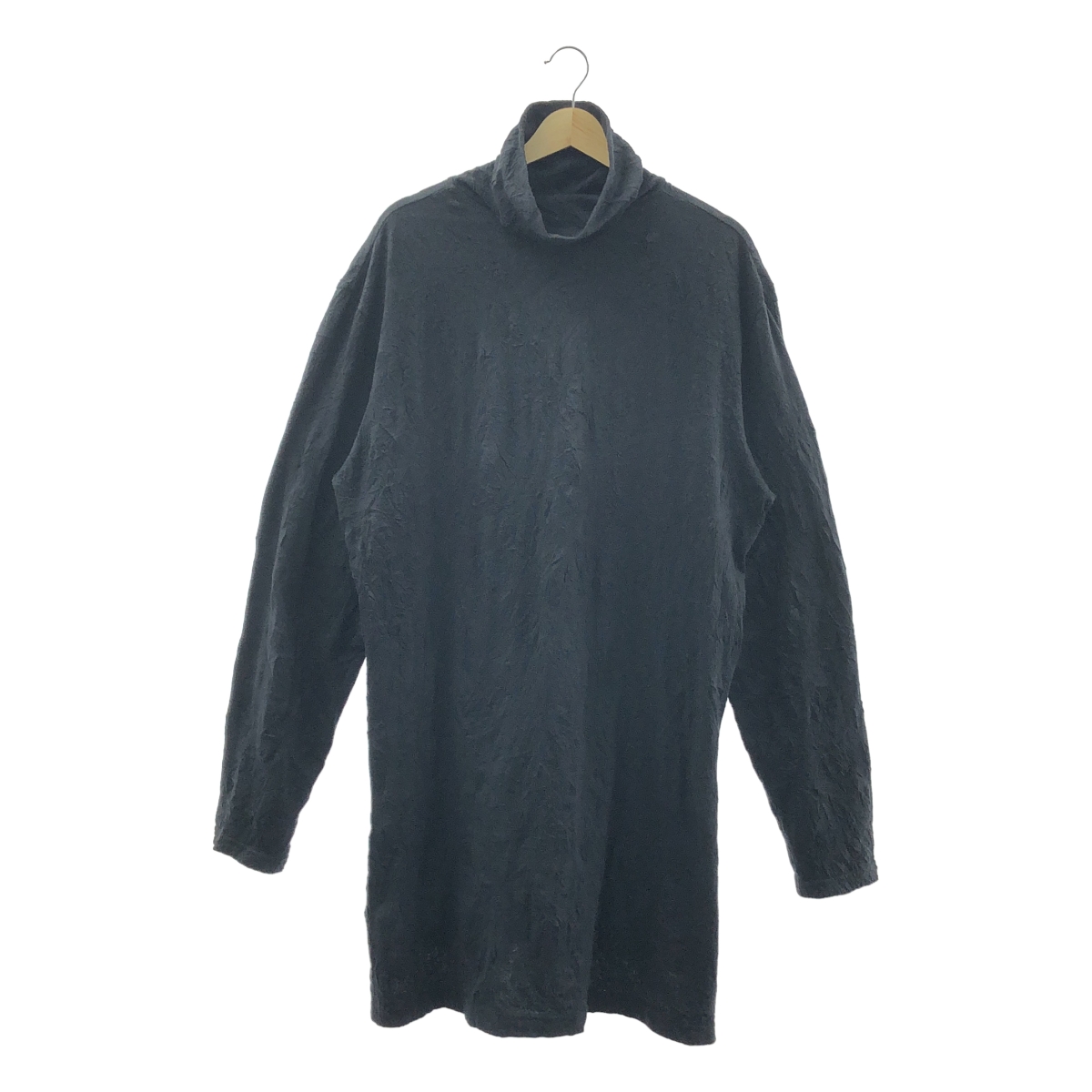 Ground Y / グラウンドワイ Button opened dig / ワッシャー ハイネック スリット ロングプルオーバー