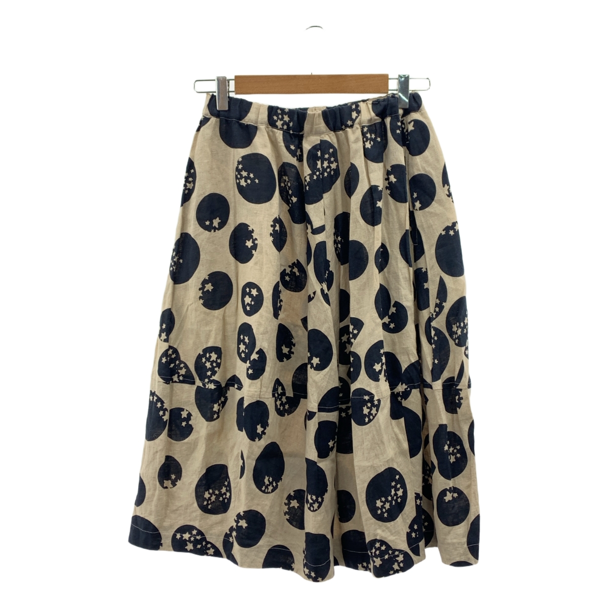 COMME des GARCONS COMME des GARCONS / コムコム 総柄 パッチ ドローストリング ギャザー ボリューム スカート