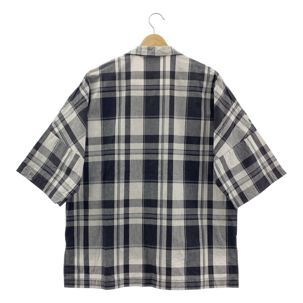 SUNSEA / サンシー コットン チェック オープンカラーシャツ