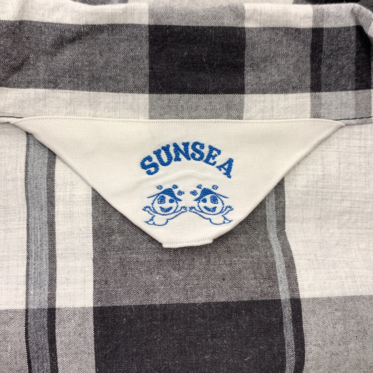 SUNSEA / サンシー コットン チェック オープンカラーシャツ
