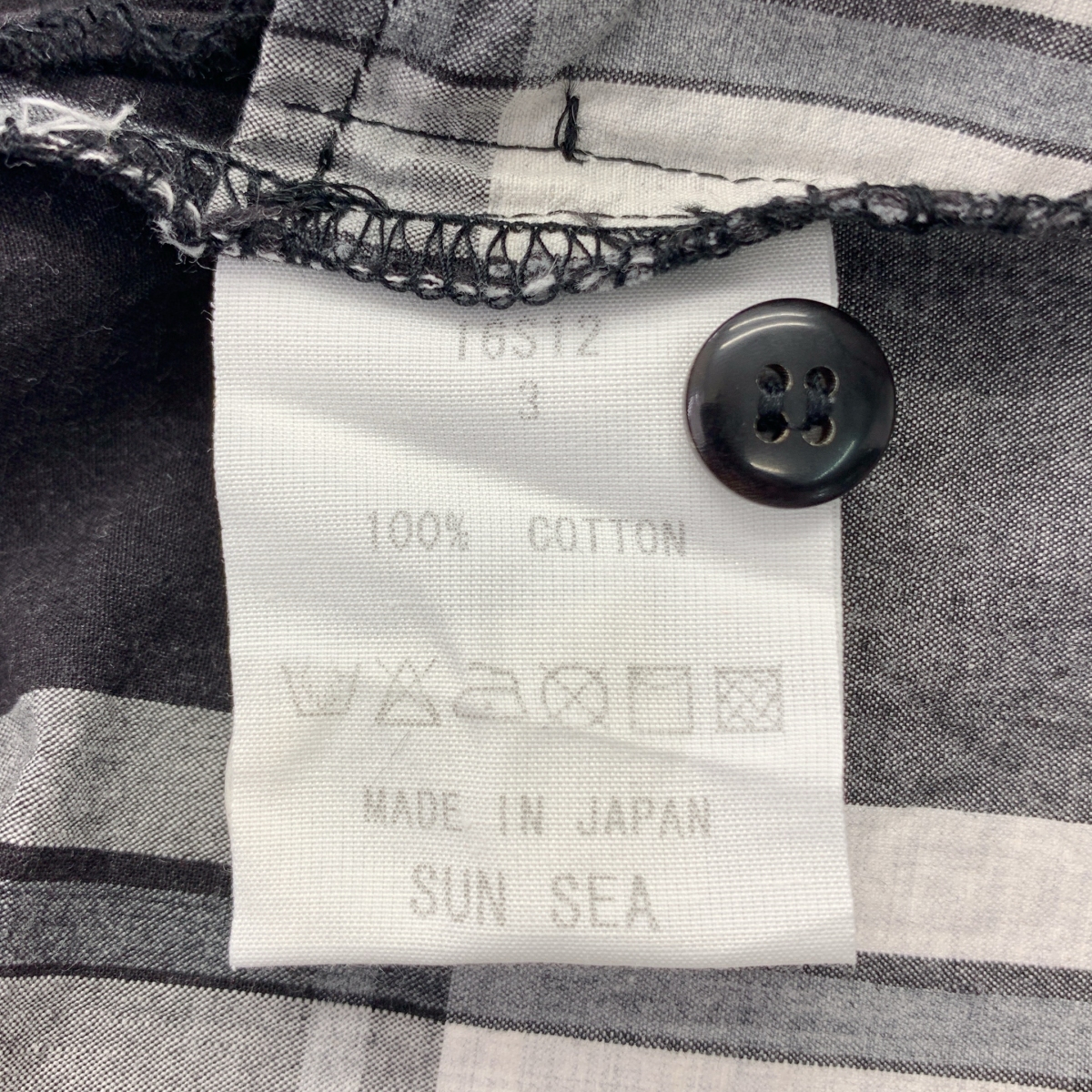 SUNSEA / サンシー コットン チェック オープンカラーシャツ
