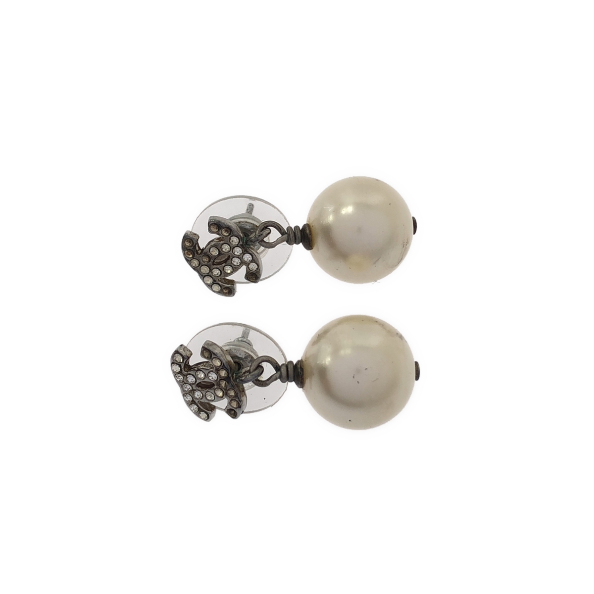 CHANEL / シャネル 2ペア ココマーク ラインストーン パール ピアス