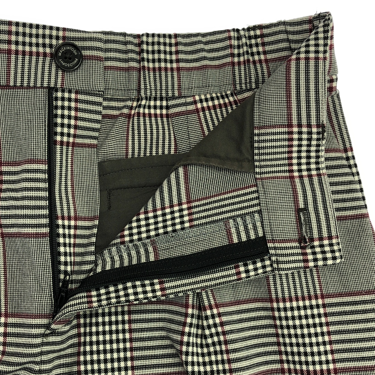 MACKINTOSH PHILOSOPHY / マッキントッシュフィロソフィー チェック タック スラックス パンツ